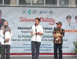 Tinjau Pelayanan Kesehatan Primer di KSB, Menkes RI : Puskesmas Jereweh Yang Terbaik