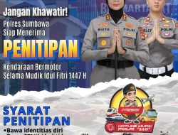 Polres Sumbawa Siapkan Penitipan Kendaraan Gratis Selama Mudik Lebaran 2026