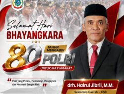 Sekda KSB Mengucapkan Selamat Hari Bhayangkara ke – 80 Tahun