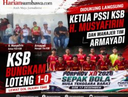 Didukung Langsung Ketua PSSI KSB H. Musyafirin dan Manajer Tim Armayadi, KSB Bungkam Loteng 1-0 Lewat Gol Injury Time