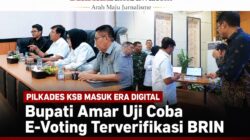 Pilkades KSB Masuk Era Digital, Bupati Amar Uji Coba E-Voting Terverifikasi BRIN