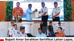 Bupati Amar Serahkan Sertifikat Lahan Lapas, Targetkan Pembangunan Segera Dimulai