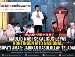 Maulid Nabi Sekaligus Lepas Kontingen MTQ Nasional, Bupati Amar: Jadikan Rasulullah Teladan