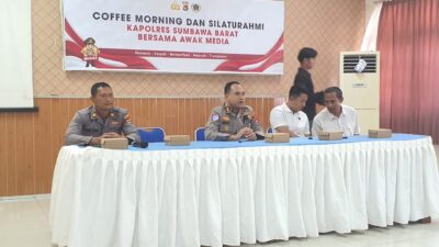 Coffee Morning Polres KSB dan Awak Media, Kapolres Tekankan Sinergi Jaga Daerah Tetap Kondusif