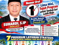 Nomor Urut 1 Suhardi Rollex: Lima Misi, Tujuh Program untuk Tambak Sari Lebih Maju